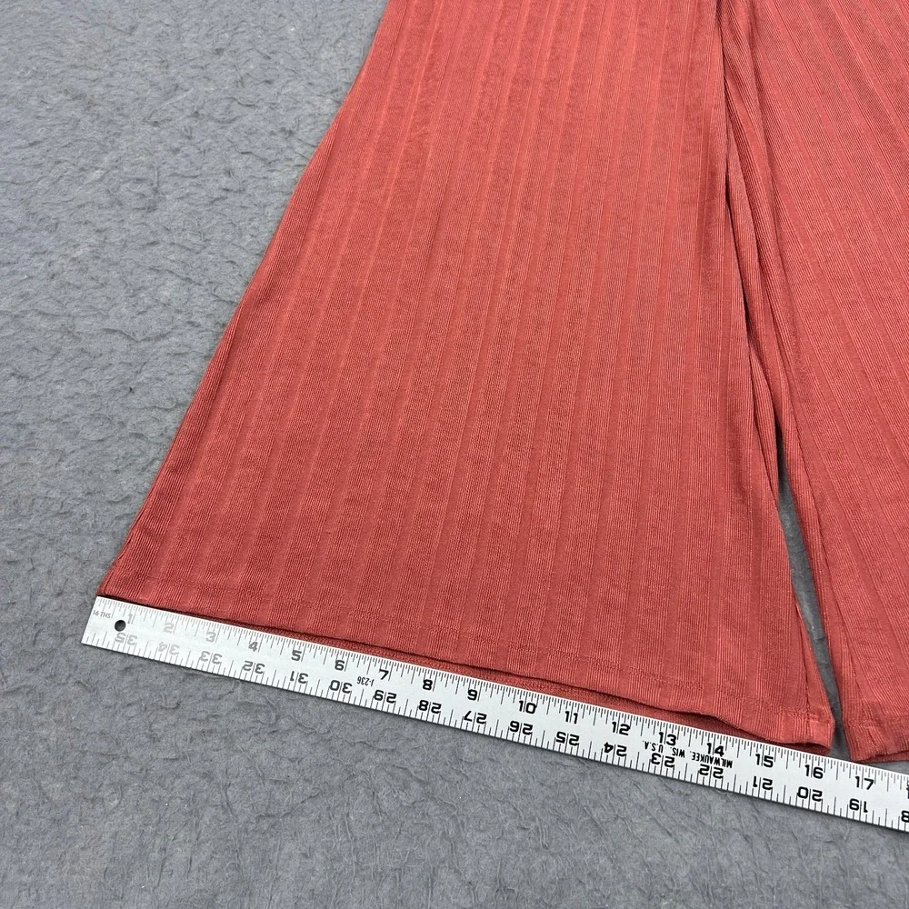 NEW Free People Pants Women's Small Pink Stripe Wide Leg Flare Lightweight Flowy